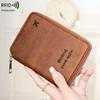 Unisex RFID Passport Holder with Zipper - Travel Document Bag for Men & Women.
