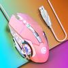 Colorful Light Wired Mouse Illuminated Mechanical Mouse Fluent USB Mouse  Computer Accessories