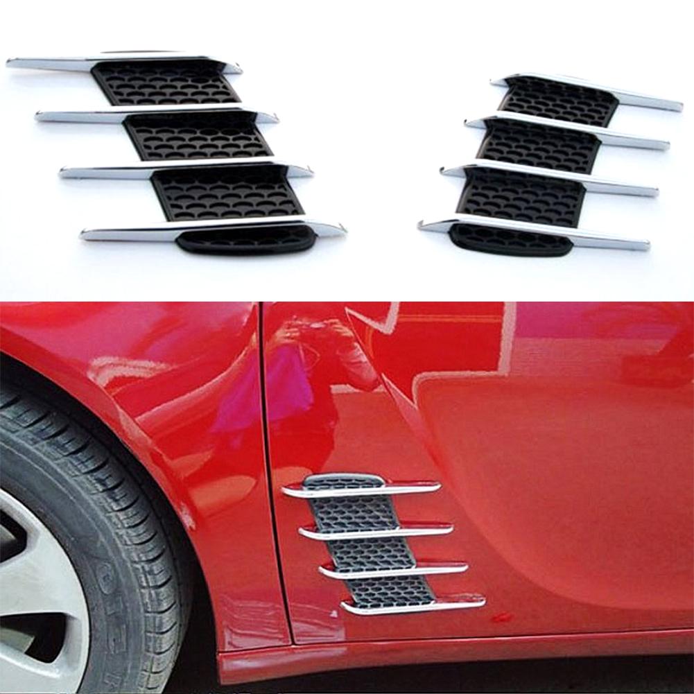 Car Hood Door Flow Vent Side Fender Intake Grille Air Net Decal Sticker