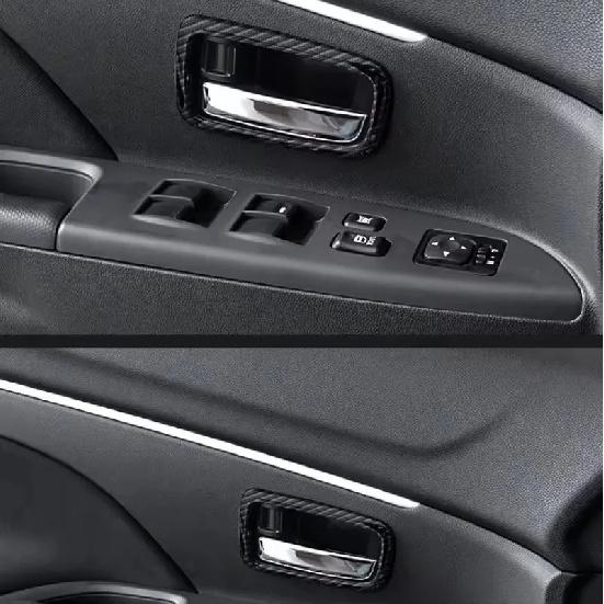For Mitsubishi ASX 2011- 2014 - 2017 2018    Inner Door Handle Bowl Frame Cover Trim Sticker Car Styling Accessories