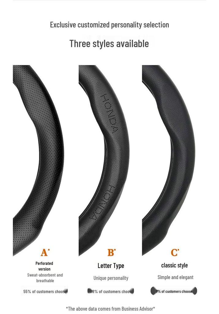 Honda Steering Wheel Cover Set for Accord, Avancier, Civic, Odyssey, XRV, Crider, CRV, Vezel, Breeze, Elysion