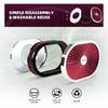 Hoher Durchfluss Chrom 12"x2" Ovaler Luftfilter-Gehäusebausatz 5-1/8" Vergaserhals mit Durchflussdeckel für GMC Chevy Ford Chrysler Dodge