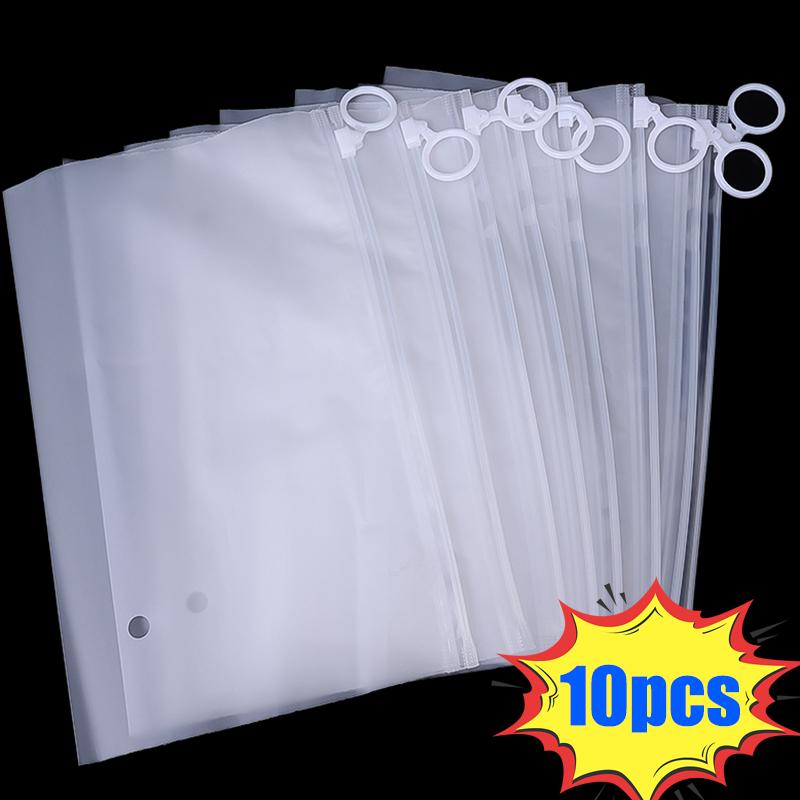 

10pcs A5 Clear Storage Bag Zipper Punch Portable File School Supplies Holder Cosmetic Organizer Pocket Travel Bags Category Desk чистый