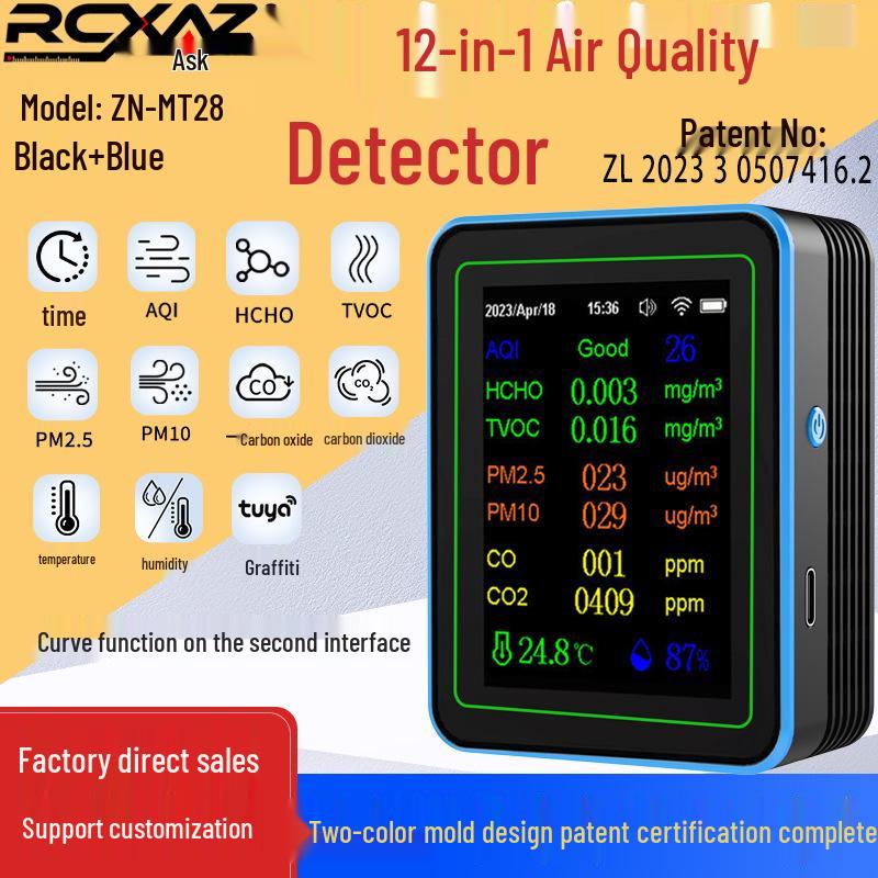 Умный детектор качества воздуха: Датчик формальдегида, CO2 и ЛОС