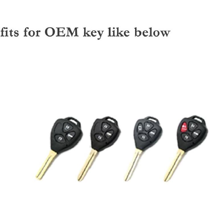 SEGADEN Silicone Cover Protector Case Holder Skin Jacket Compatible with TOYOTA 4 Button Remote Key Fob CV2416 Orange