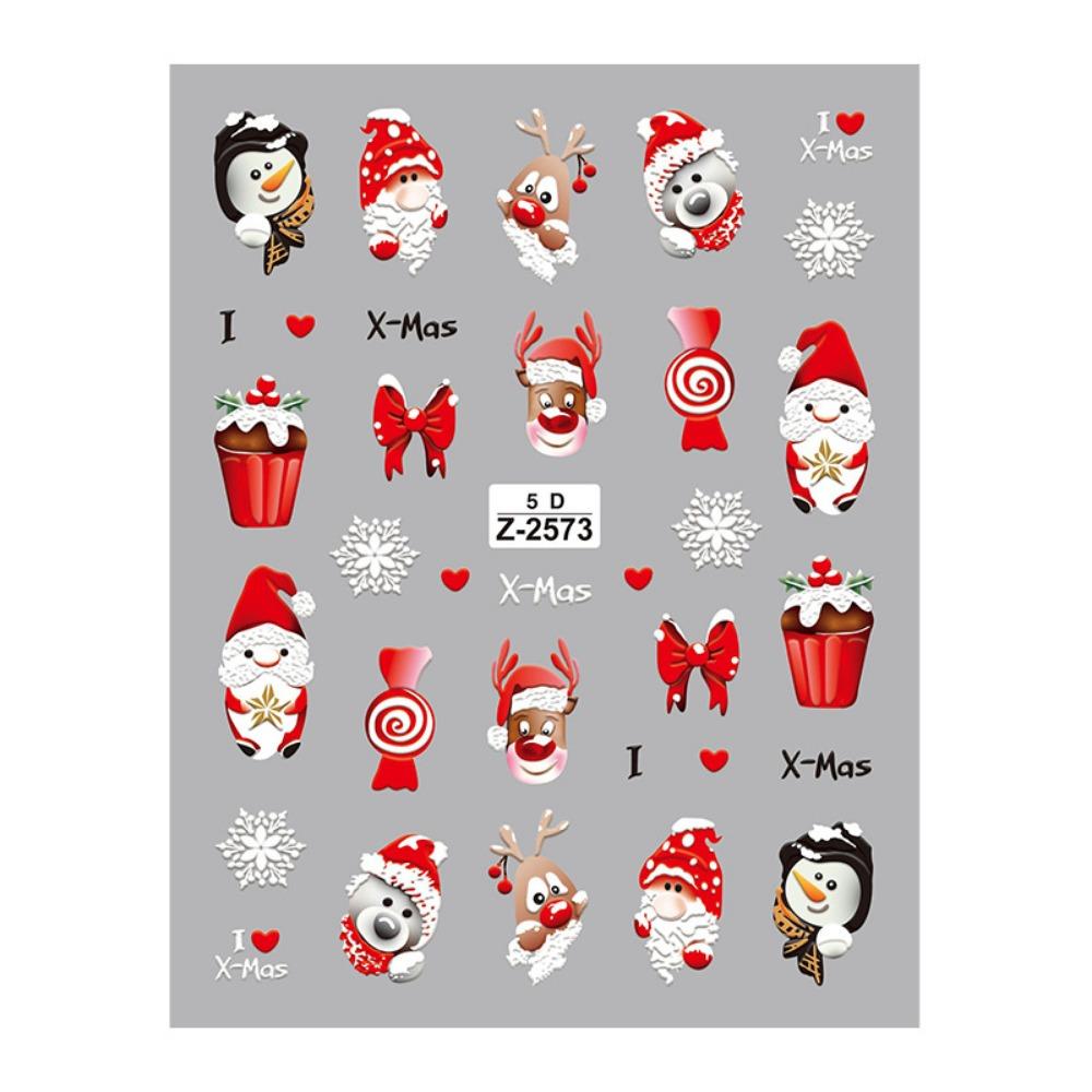 Weihnachtliche Nagelsticker – Schneeflocken- und Schneemannmuster, selbstklebend, mattes Finish, festliche Nageldekorationen zum einfachen Anbringen!