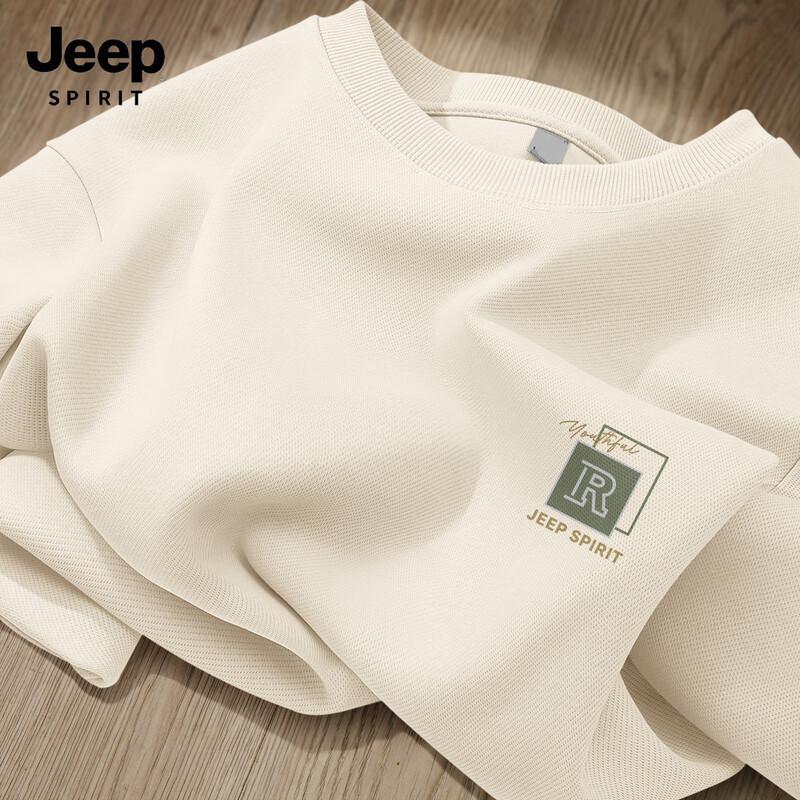 JEEP SPIRIT Men's 2025 American Sporty Loose Crewneck Sweatshirt