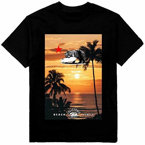 

California Beach Vibes to Live and Die Heavyweight Short Sleeve T-Shirt Print On Unisex T-Shirt S