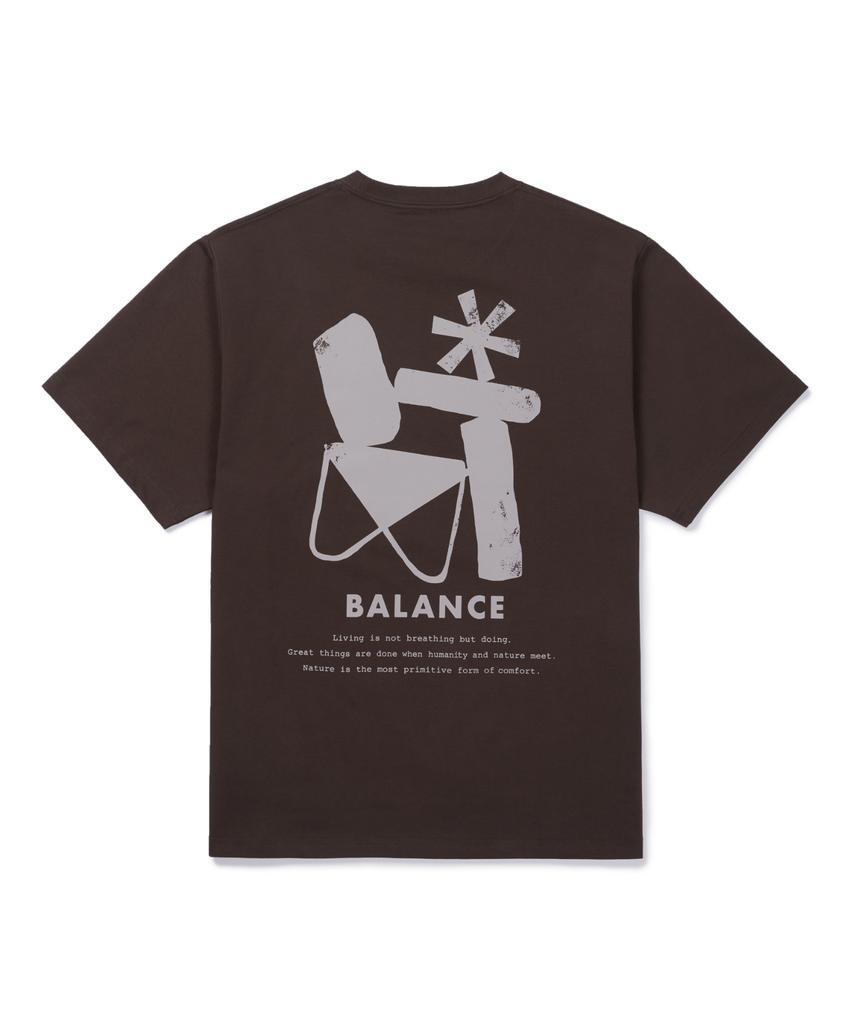 SNOWPEAK APPAREL Elemental Balance Graphic Short Sleeve T-Shirt (S26Fubts40) Brown
