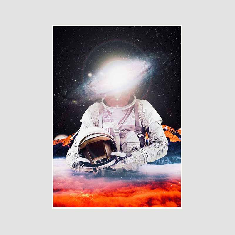 

Винтажный постер с изображением астронавта в космосе, белая бумага, абстрактные художественные принты, настенная живопись, украшение гостиной, настенная живопись, домашний бар, декор, подарки 30x21cm