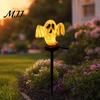 Dusk to Dawn Solar Pathway Lamps Halloween Pumpkin Light, Ghost Yard Stake Smart Sensor Garden Lights Lamp, Waterproof Outdoor Decor Light