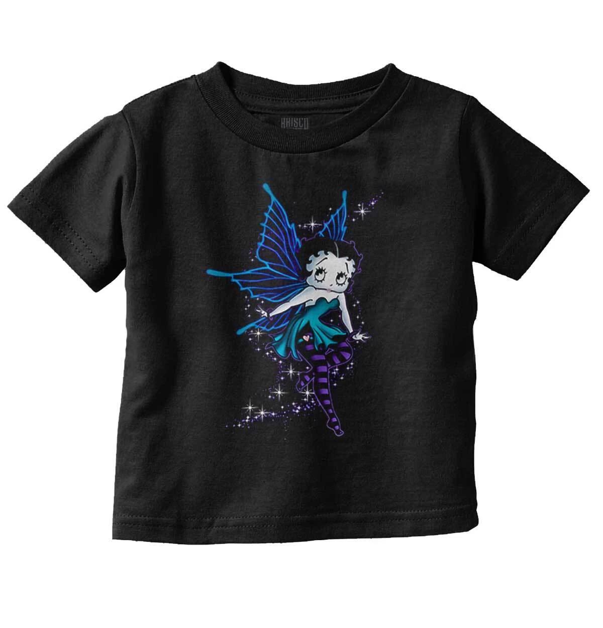 

Betty Boop Retro Magical Goth Fairy Cartoon Toddler Girl Youth 100% Cotton T-shirt Mens Tees Top For Kids XL