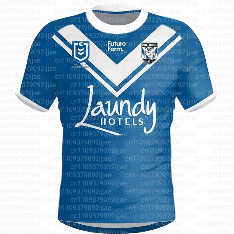 2026 Părinte Copil Imprimat 3D Sporturi în Aer Liber Uscare Rapidă Respirabil Tricou Bulldog Australian Rugby Tricou Subțire