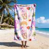1pc Summer Vibes Beach Towel Bundle: Cute Capybara, Coastal Scenes, Retro & Fresh Print Beach Towels
