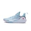 Li Ning Speed 9 Cushioning Slip Resistant Abrasion Resistant Low Top Basketball Shoes Unisex Pink Blue ABPT001-6(Team1474-)