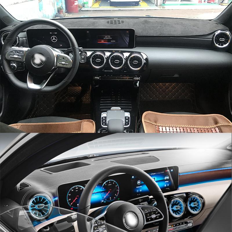 Für 2018–2022 Benz A-Klasse W177 220 V177 200 Dashmat Armaturenbrett-Abdeckung, Instrumententafel, Sonnenschutz, Isolierung, Schutzpolster, Teppichornamente