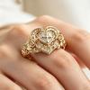 Europe, America, the new heart-shaped cross design is inlaid with a flash zircon ring.