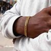 6mm Miami Cuban Chain Bracelet for Men Boys,Stainless Steel Curb Dome Link Chain Wristband,Stylish Basic Punk Jewelry Gift