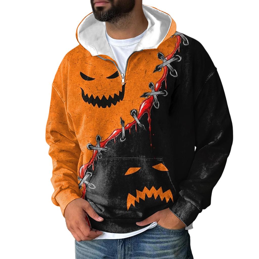 Men Zipper With Pockets  Vintage Hoodies Casual Sweatshirts Lightweight