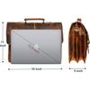 Handmade Leather Shoulder Briefcase Messenger Bag Mens 16 Inch Laptop Satchel