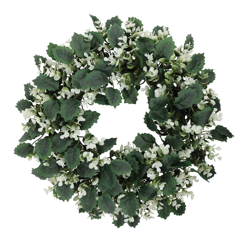 Front Door Eucalyptus Wreath Durable Home Decoration Garland Decor Fall Wreath Outdoor for Party Porch Farmhouse Window Festival