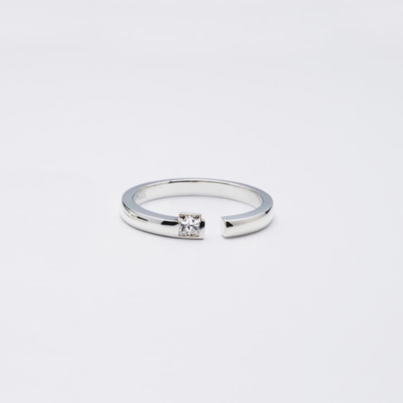 liersi L square diamond regular open ring