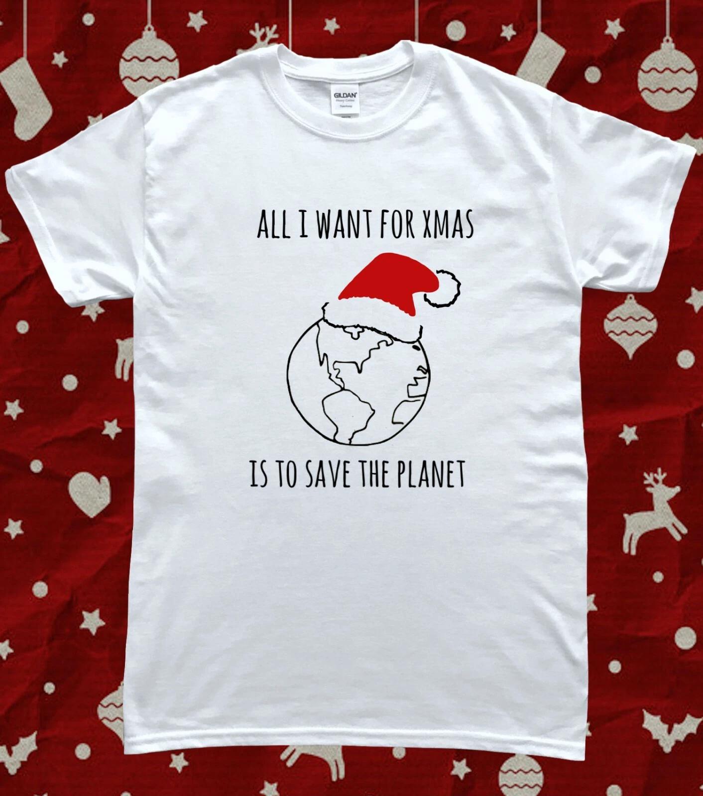 Christmas Climate Change Protest Save the Planet T-Shirt S