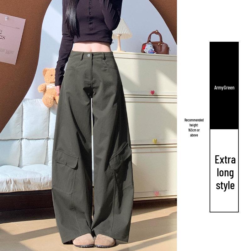 

Women s Army Green High Waist Wide Leg Pants - Slimming, Petite Fit, Perfect for Spring & Autumn. Small