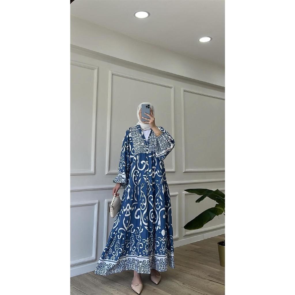 Rochie din viscoza cu model din stofa premium