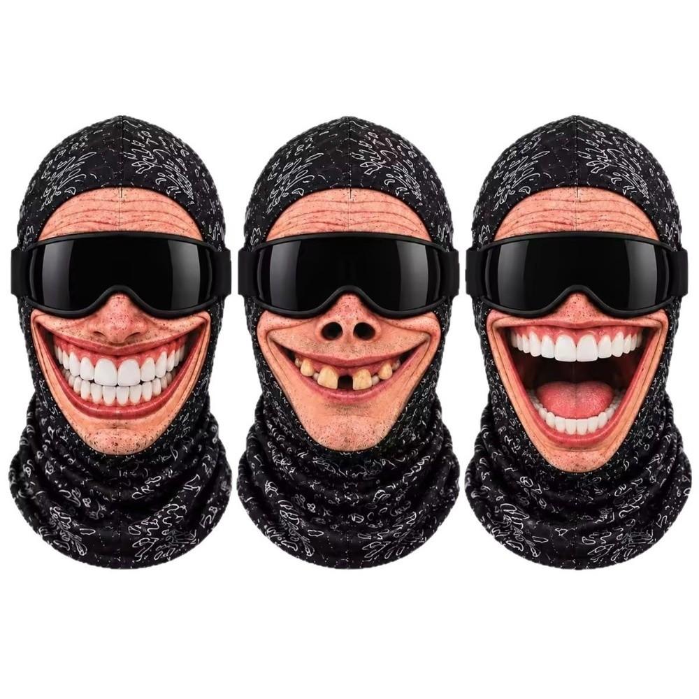 White Mustache Old Man Balaclava Face Mask Funny Ski Mask  Outdoor/Cycling/Pranks/Party