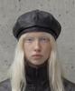 Eondeokeonteulolseutyudio Leather Classic Beret Bread Beret / Leather / M Black