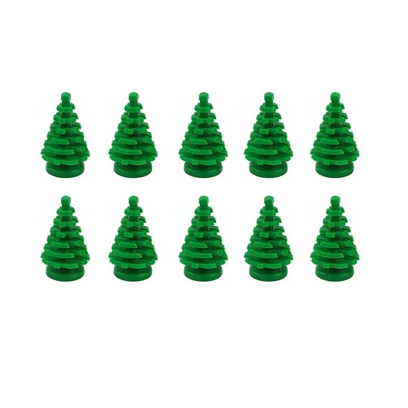MOC Plants Accessories Bricks 3471 2435 6064 3778 City House Trees Pine Prickly Bush Green Grass Military Building Toys