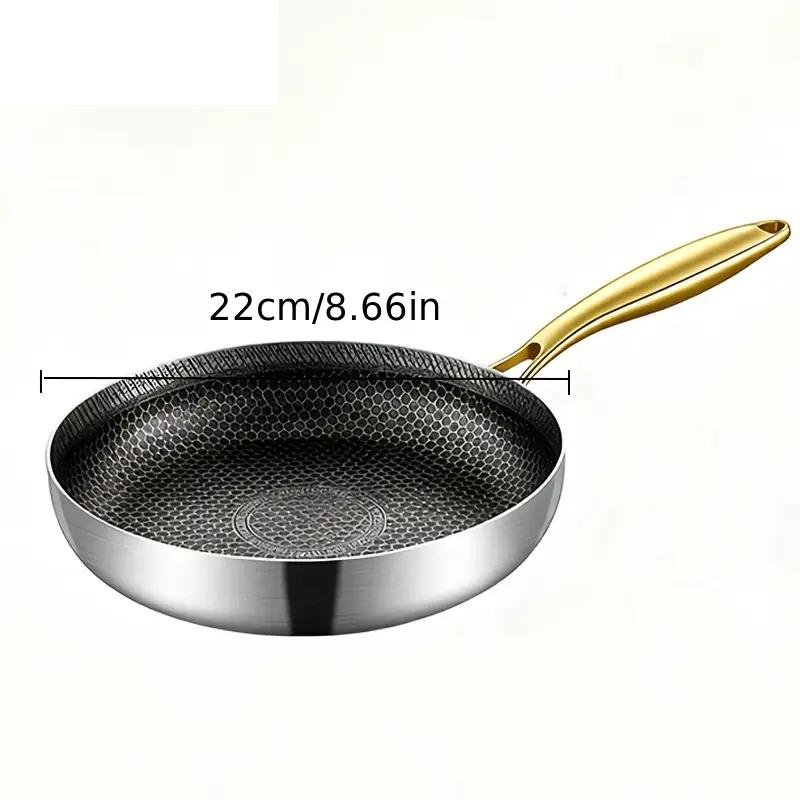 

316 Stainless Steel Frying Pan Non-Stick Wok Honeycomb Skillet Home Steak Skillet Gas Stove Pot Induction Kitchen Cookware Frying Pan