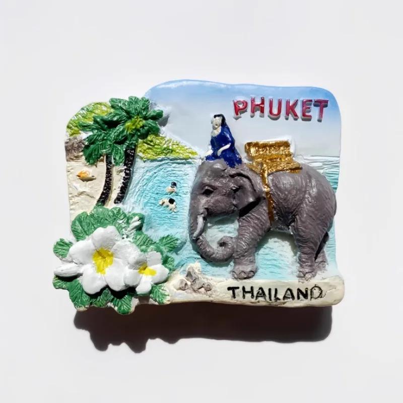 Thailand Souvenirs Phuket Chiangmai Fridge Stickers Krabi Wat Phra Kaew Samui Fridge Magnetic Stickers Wedding Gifts