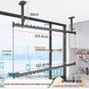 Double-Layer Top-Mount Clothes Drying Rod with Chain and Horizontal Bar for Balcony Installation