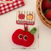 Cute Plush Apple Pendant Cartoon Keychain Kawaii Stuffed Doll Coin Purse Backpack Bag Pendant Decorative Car Key Chains Gift