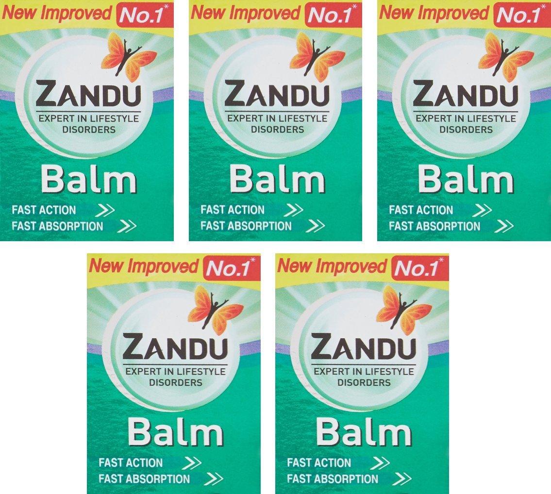 

Zandu Balm Pain Relief Balm Fast Absorbing Comfort For Headache Body Ache External Use 8 ml X Pack Of 5
