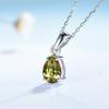 Kuololit Diaspore Gemstone Pendant For Women Solid 925 Sterling Silver Watedrop Necklace For Engagement Party Gifts No Chains