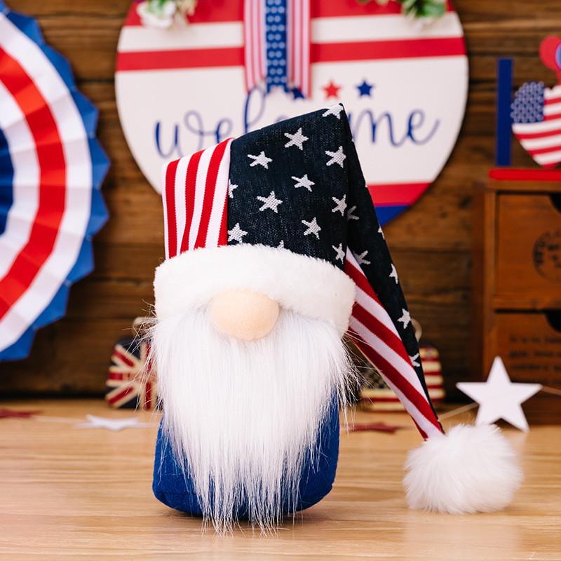 Independence Unique American Day Gnome Decoration Long Hat Doll With No Face For Celebrations Festive
