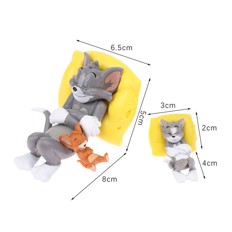 Sleeping Tom And Jerry Pillow Tom Cat Mouse Car Ornament Cute Desk Decorations Adorable Figurines Collectible Playful Ornaments