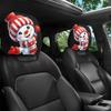 2 Pieces Comfortable Santa Claus Headrest Cover Elastic Car Headrest Cover Car Pillowcase  Christmas