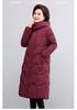 Women's Winter Long Down Cotton Jacket: Over-the-Knee, Mid-Aged & Elderly, Plus Size Thickened Padded Coat