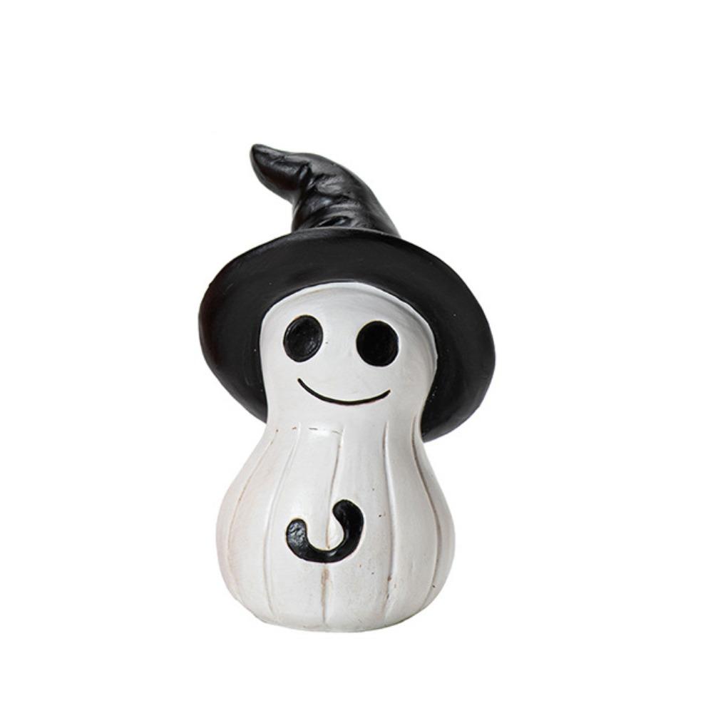 Handicraft Spooky Creat Resin Ornaments Halloween Themed Smiling Wizard Figurine  Festival Decor