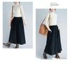 2025 Autumn/Winter Women's Corduroy Elastic Waist Wide-Leg Pants Skirt