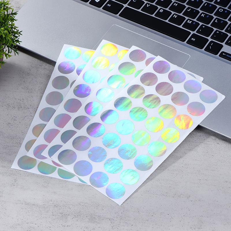 100 sztuk 2 cm Naklejki Laserowe Puste Okrągły Kształt Puste Anty-Demontażowe Etykieta Holograficzna Bezpieczeństwa Naklejka Uszczelniająca Taśma Uszczelniająca