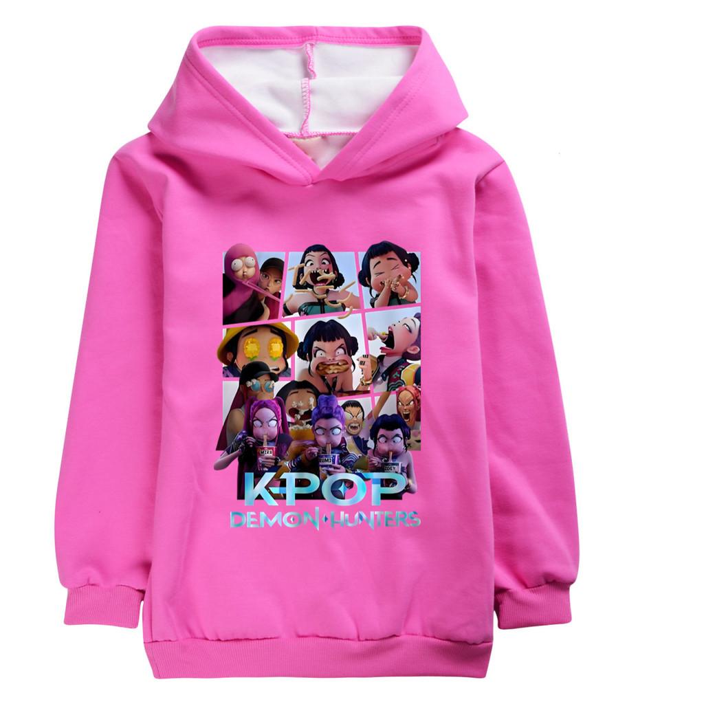 4997 Funny Zoey Rumi Mira Hoodies Kids Girls Kpop Rumi Zoey Mira Print Casual Long Sleeves Velvet Warm Winter Hoodie