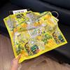 Simulated silk women's small square scarf, Korean cashew nut leopard print small silk scarf, headscarf, four-season scarf, professional scarf.