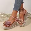Fashion Sandals for Women Designer Flower Decorated Sandal Fashion Casual Sandals Women's Wedges Heel Platform Sandal Sandalias De Mujer