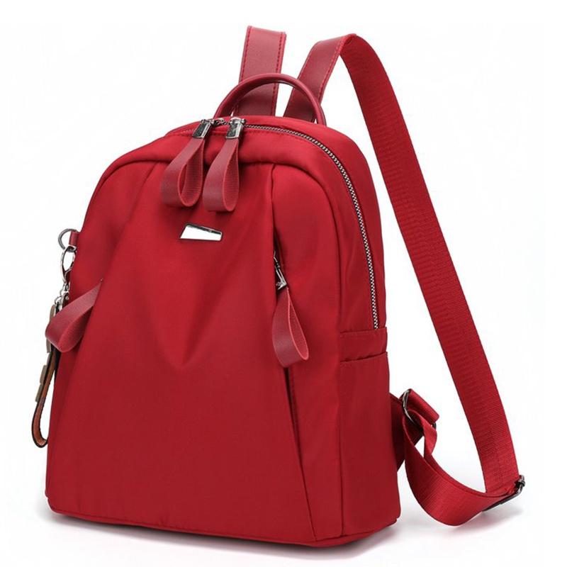 

IELGY Повседневный рюкзак корейская версия универсального рюкзака из ткани Оксфорд для женщин большой вместимости красный