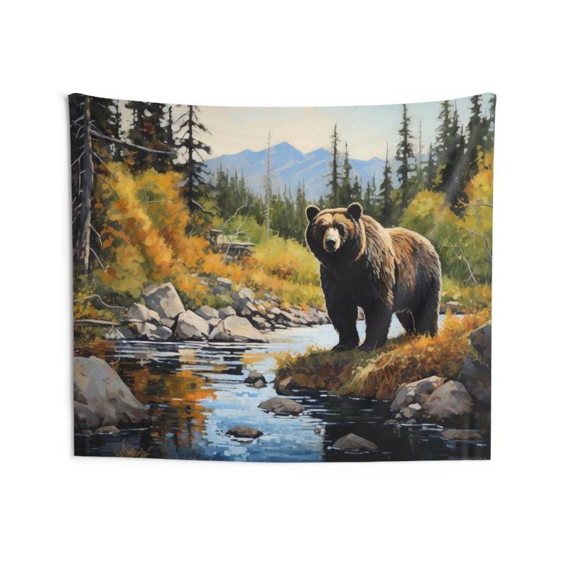 Bear tapestry 75x100 чёрный